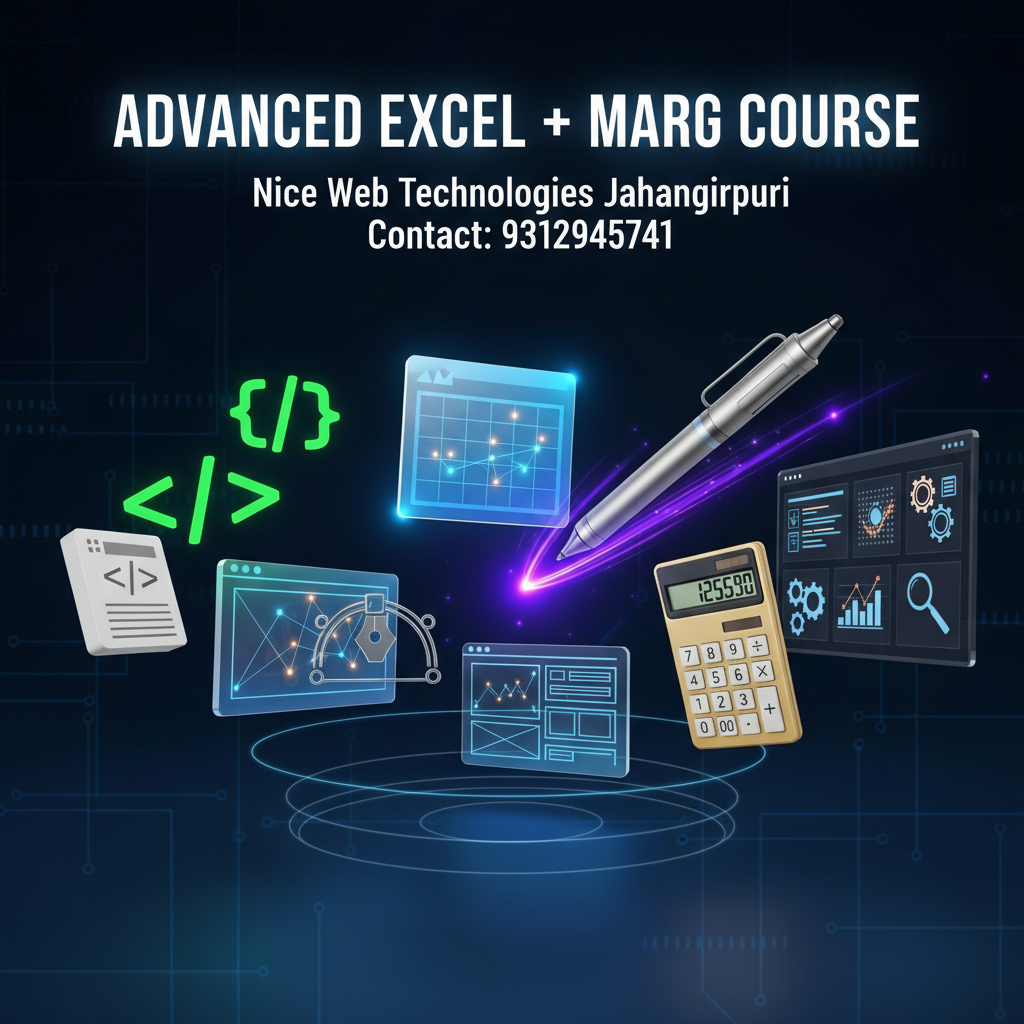 Basic &amp;amp; Advanced Excel Mastery with MARG software - Excel+Marg, Basic, &Amp | Nice Web Technologies, Jahangirpuri Delhi