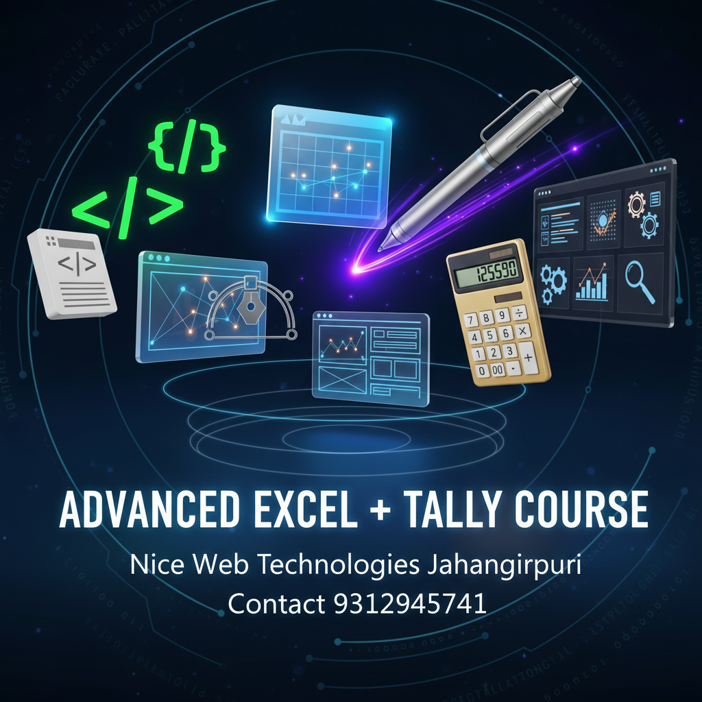 Advanced Excel and Tally (Prime) Professional Course - Excl+Tally, Prime, Advanced | Nice Web Technologies, Jahangirpuri Delhi