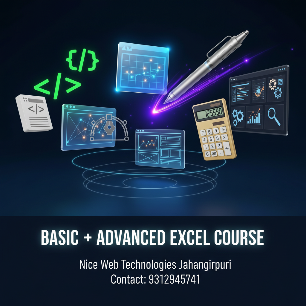 Basic and Advanced Excel Course – Master Data Analysis and Automation - Basic+Adv, Basic, Advanced | Nice Web Technologies, Jahangirpuri Del