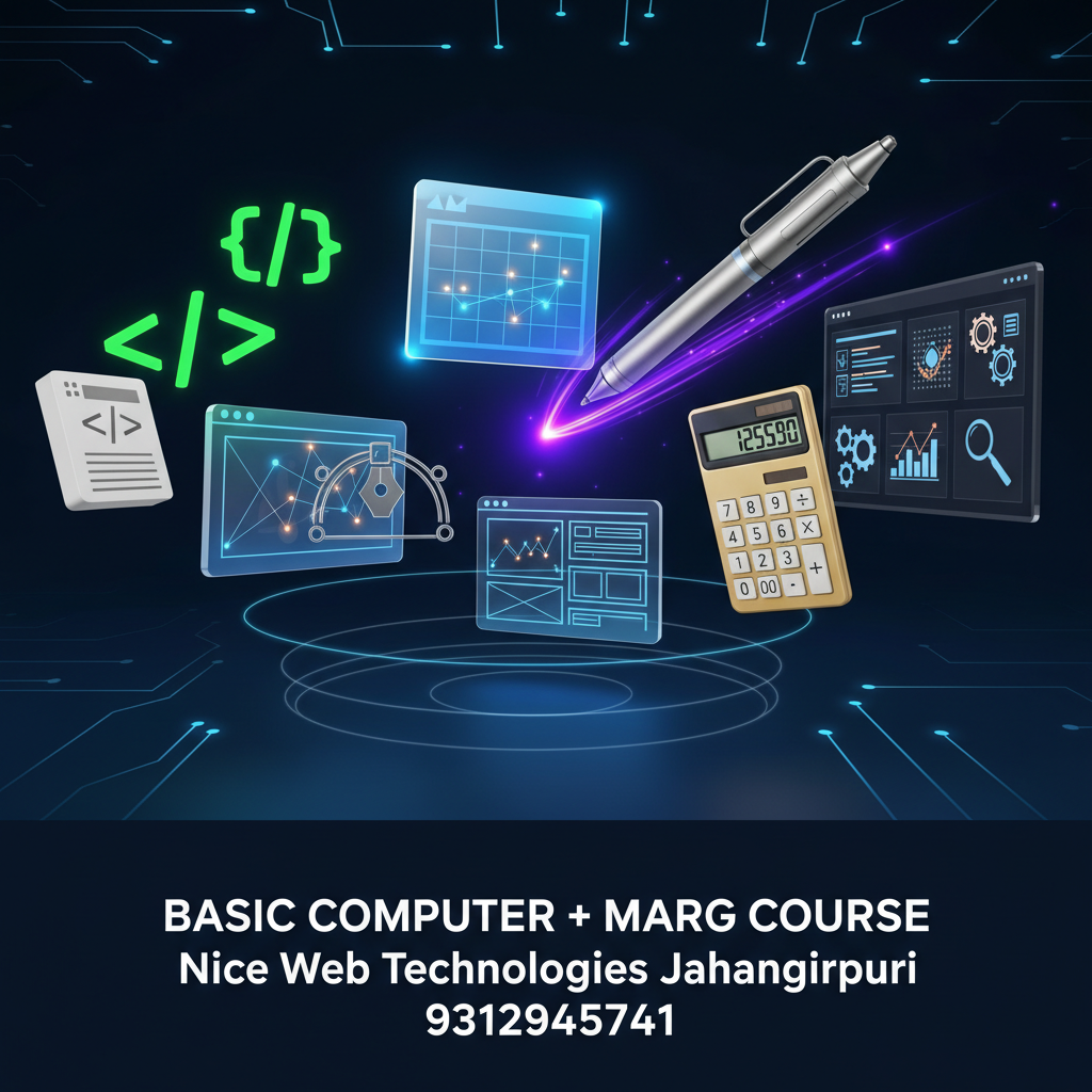 Basic Computer and Marg ERP Software Course - Basic+Marg, Basic, Computer | Nice Web Technologies, Jahangirpuri Delhi