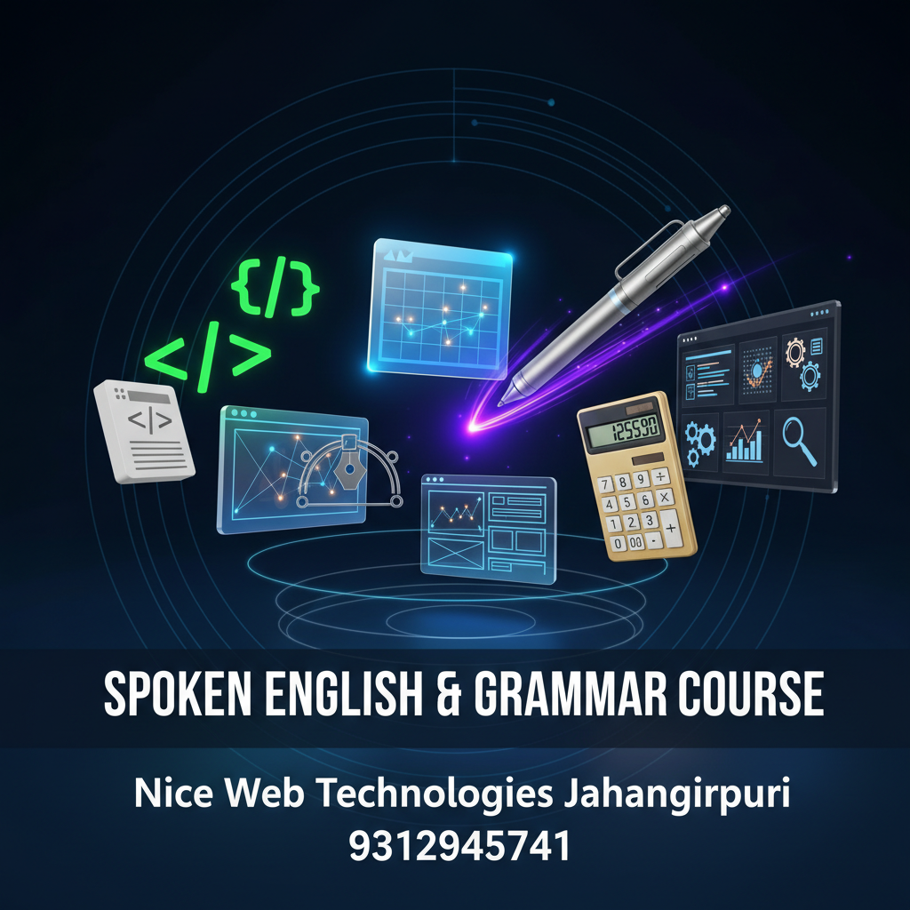Best English Language Course in Jahangirpuri | Spoken English and Grammar Classes - English, Best, Language | Nice Web Technologies, Jahangi