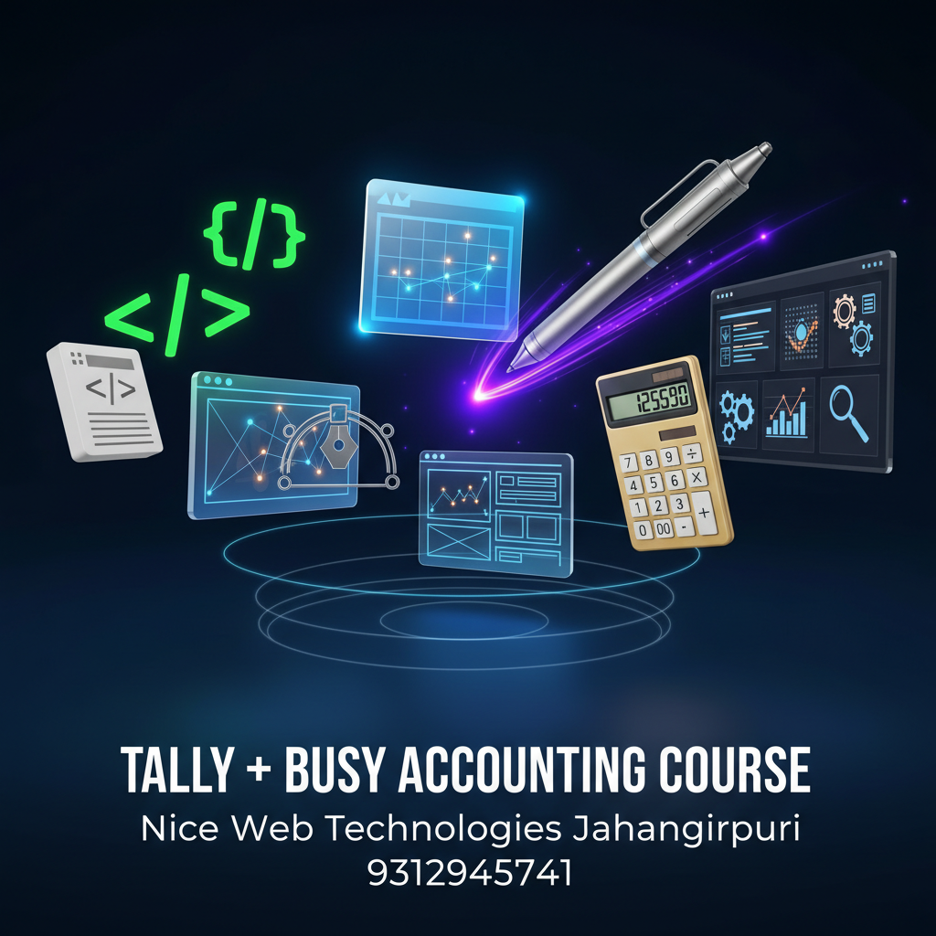 Tally Prime + Busy Accounting Software Course - Tally+Busy, Tally, Prime | nicewebtechnologies Nice Web Technologies Jahangirpuri Delhi